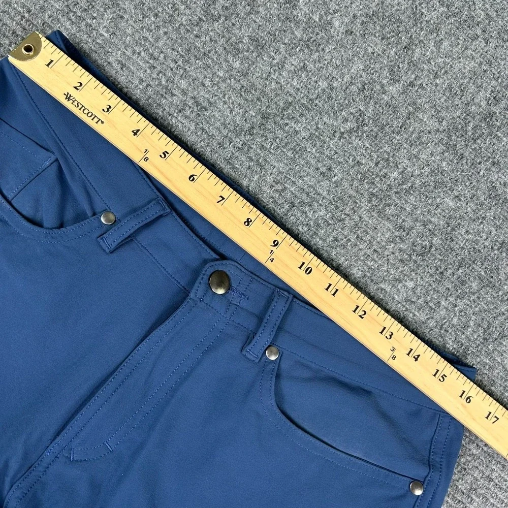 Olivers Apparel Straight Fit Performance Pants Mens 32 Navy Blue Athletic Casual